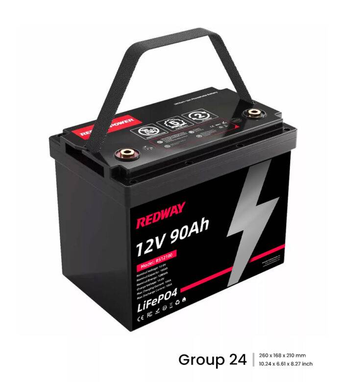 12V 90Ah Lithium Battery Group 24