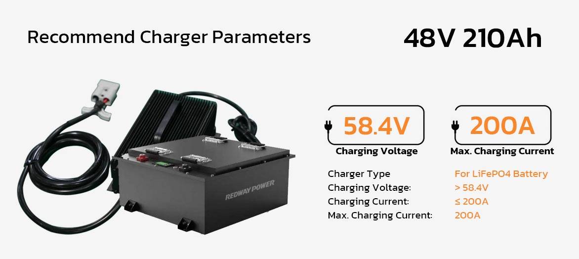 48v 210ah lithium battery charger