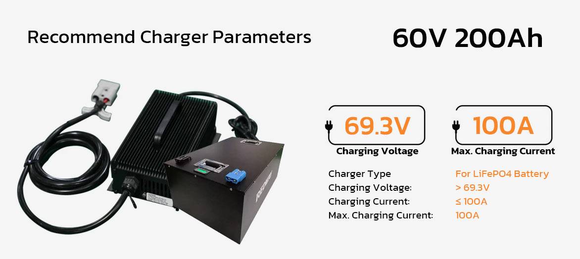 60v 200ah lithium battery charger
