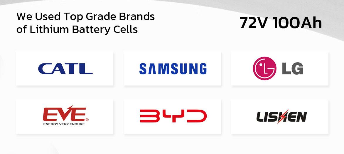 72v 100ah golf cart lifepo4 battery use catl and samsung grade a cells