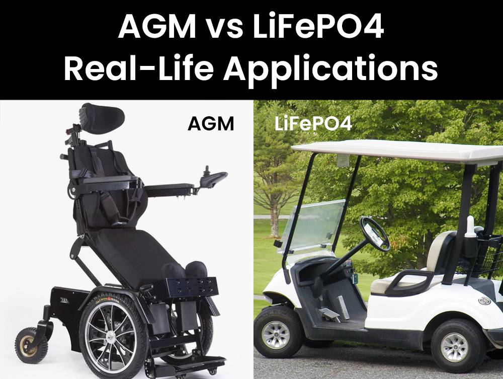 LiFePO4 vs AGM Batteries: A Comparative Guide, AGM vs LiFePO4 Real-Life Applications, golf cart and power chair