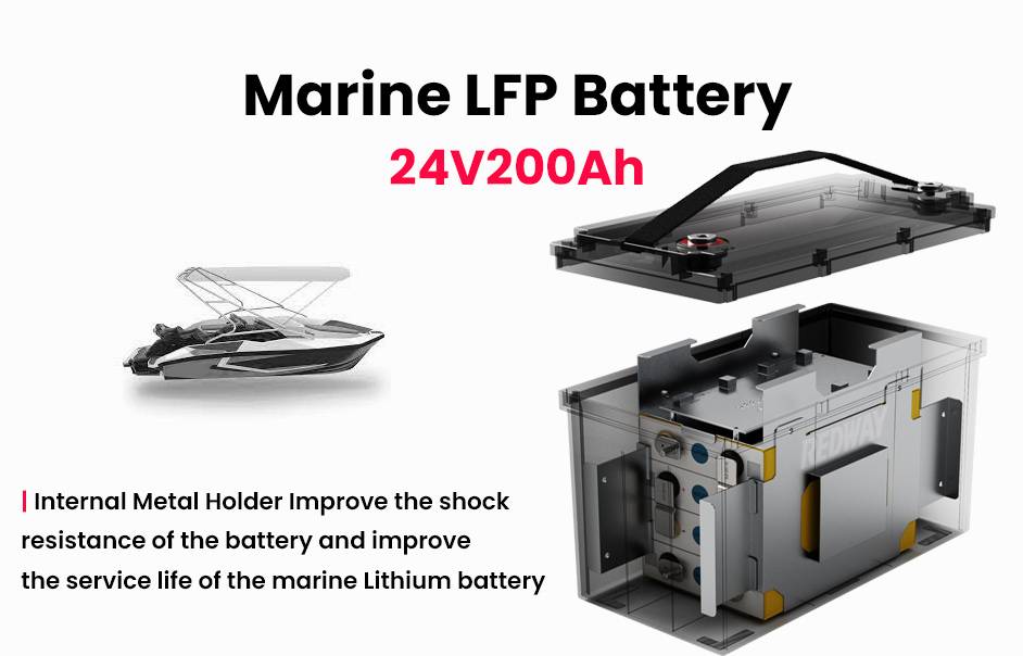 How Long Does a 200Ah LiFePO4 Battery Last?Benefits of the 24V 200Ah LiFePO4 Boat Battery, Marine Battery, lifepo4 lfp, internal metal holder