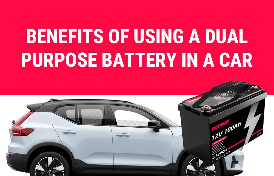 Can a dual purpose battery be used in car? 12v100Ah lifepo4 battery lfp rv