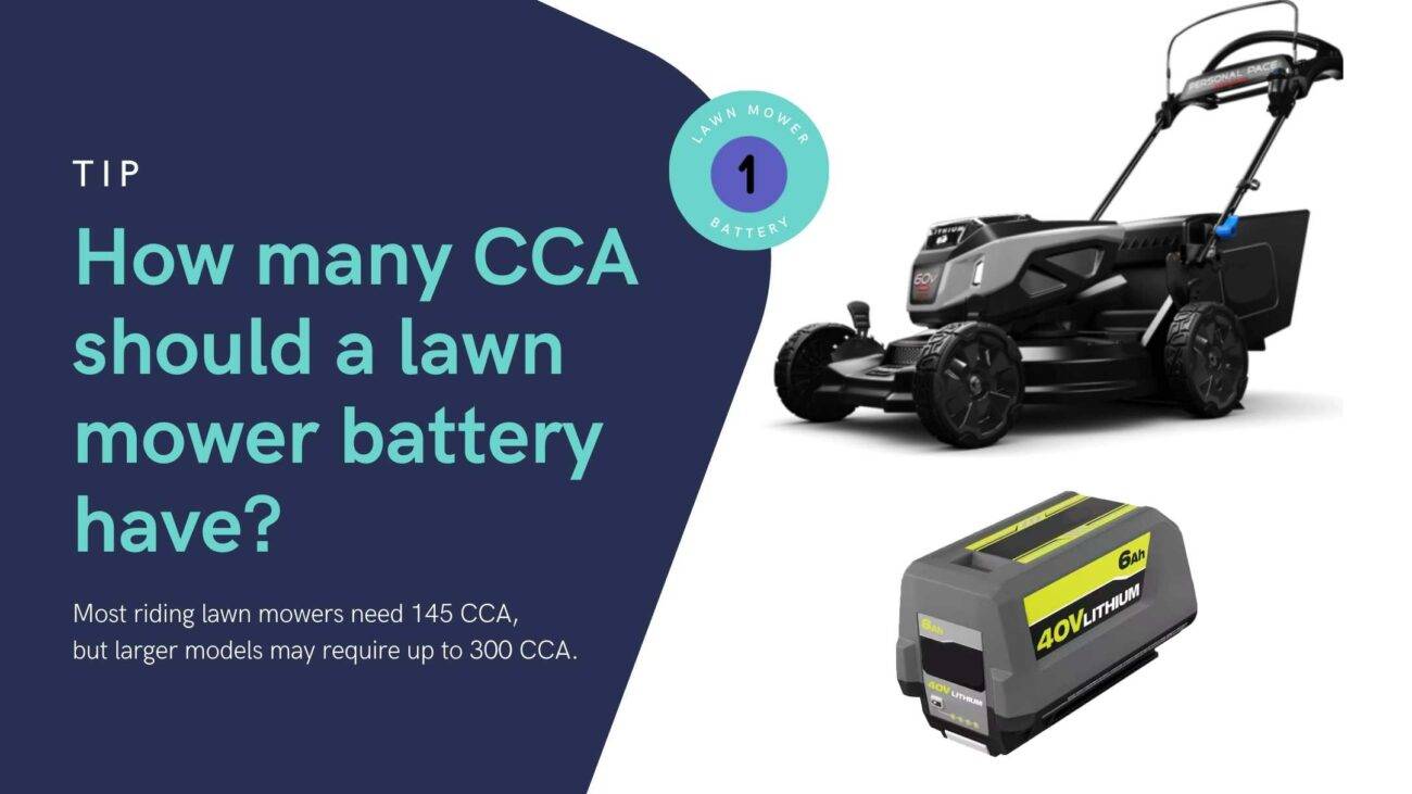 How many CCA should a lawn mower battery have? redway lithium battery factory