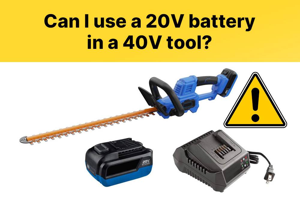 Can I use a 20V battery in a 40V tool? 20V vs 40V Hedge Trimmer