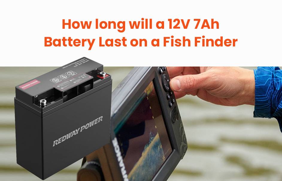 How long will a 12V 7AH battery last on a fish finder?
