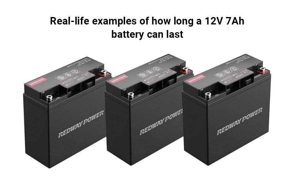 Real-life examples of how long a 12V 7AH battery can last