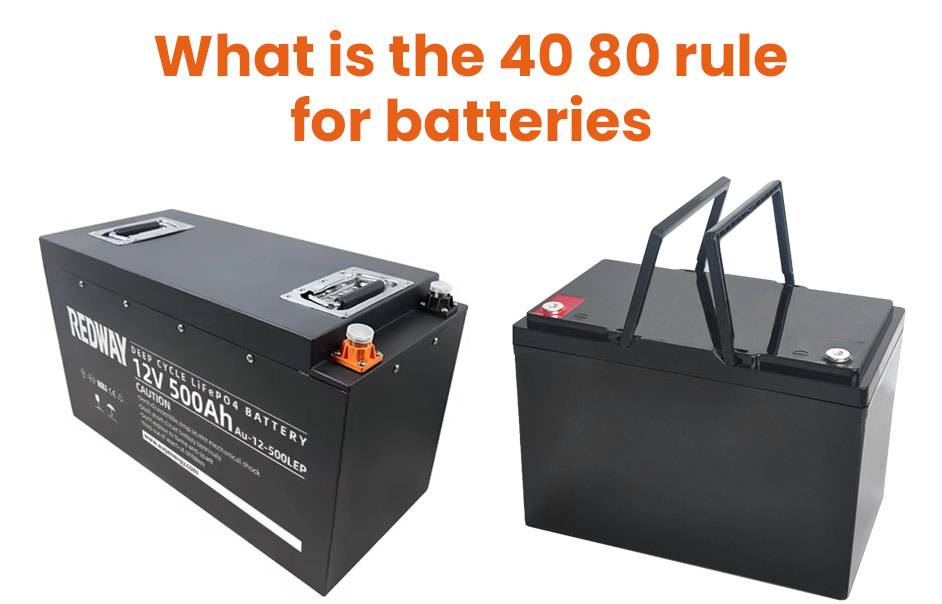 What is the 40 80 rule for batteries? LFP 12V 90Ah 12V 500Ah LiFePO4