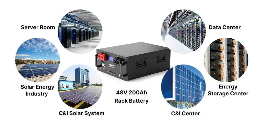 What are the applications of PM-LV48200-5U Rack battery?