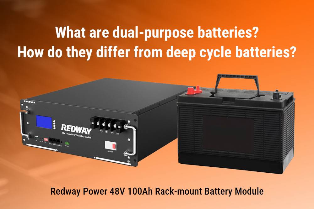What are dual-purpose batteries, and how do they differ from deep cycle batteries?