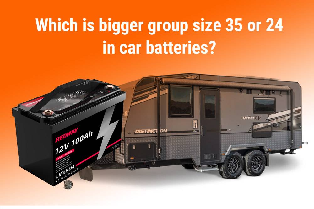 Which is bigger group size 35 or 24 in car batteries?