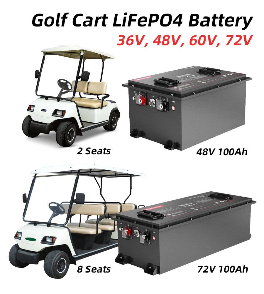 LiFePO4 Golf Cart Batteries Manufacturer​, 48v 100ah 72v 100ah lfp