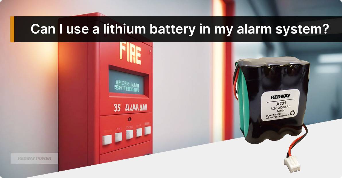 Can I use a lithium battery in my alarm system?
