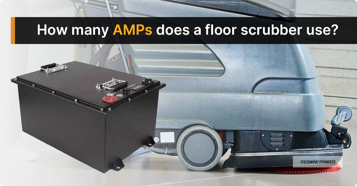 How many amps does a floor scrubber use?