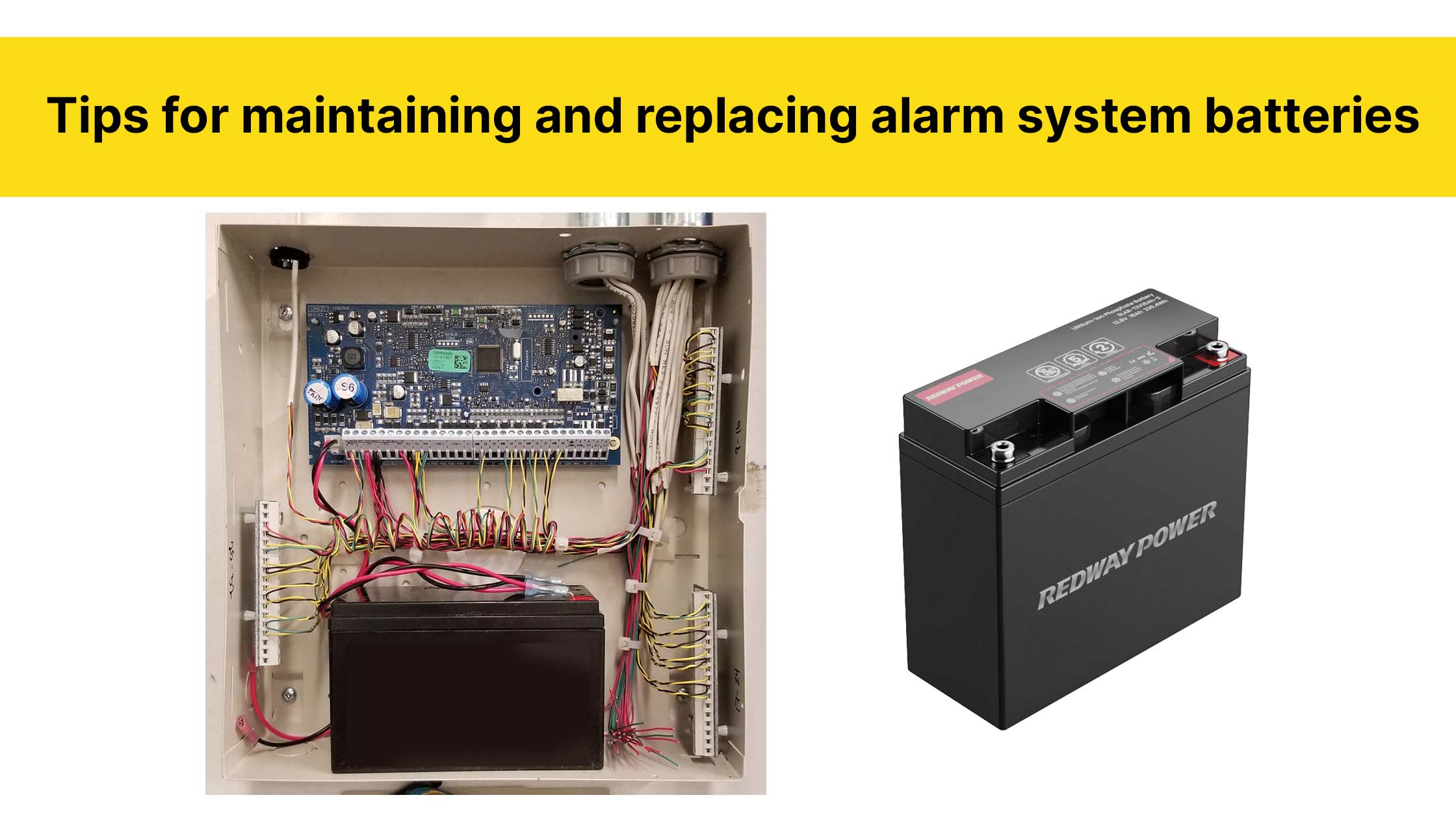 Tips for maintaining and replacing alarm system batteries. What Type Of Battery Does An Alarm System Use? 12v 18ah lifepo4 battery