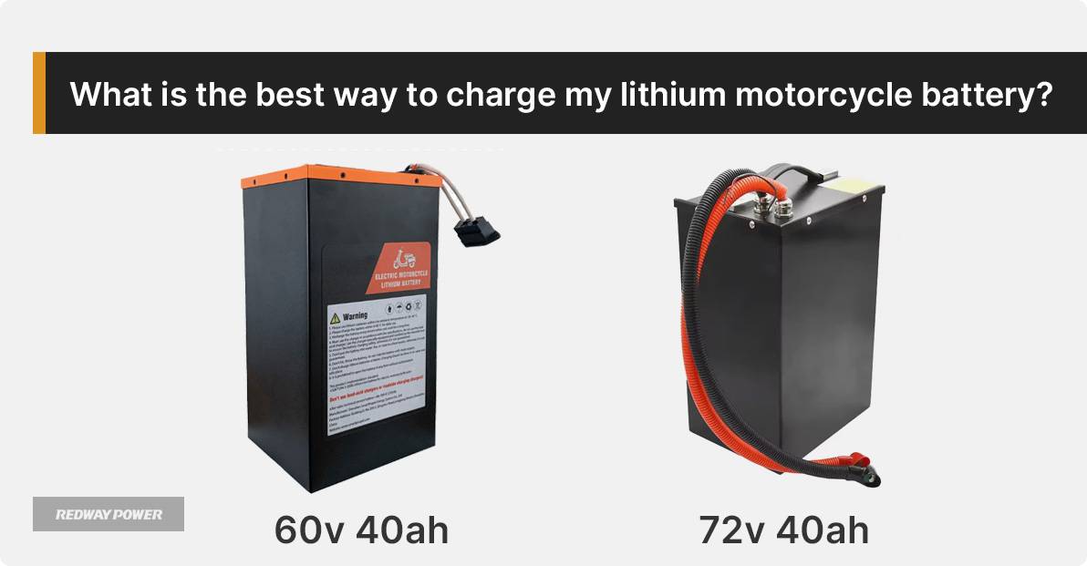 What is the best way to charge my lithium motorcycle battery?