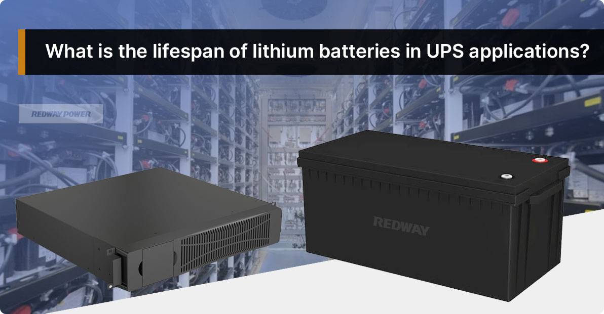 What is the lifespan of lithium batteries in UPS applications?