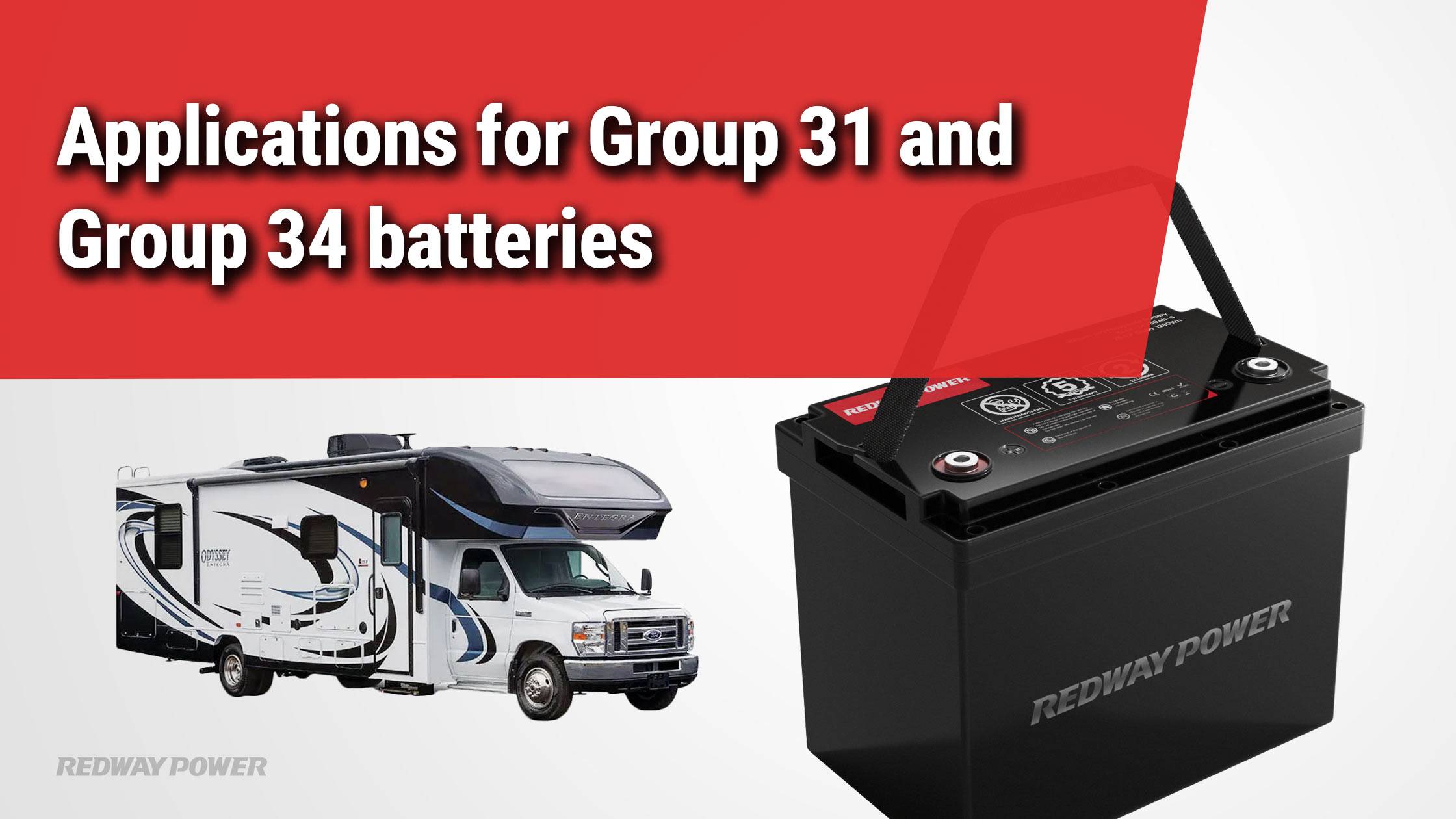 Applications for Group 31 and Group 34 batteries. Difference Between Group 31 and Group 34? rv lifepo4 battery redway 12v 100ah