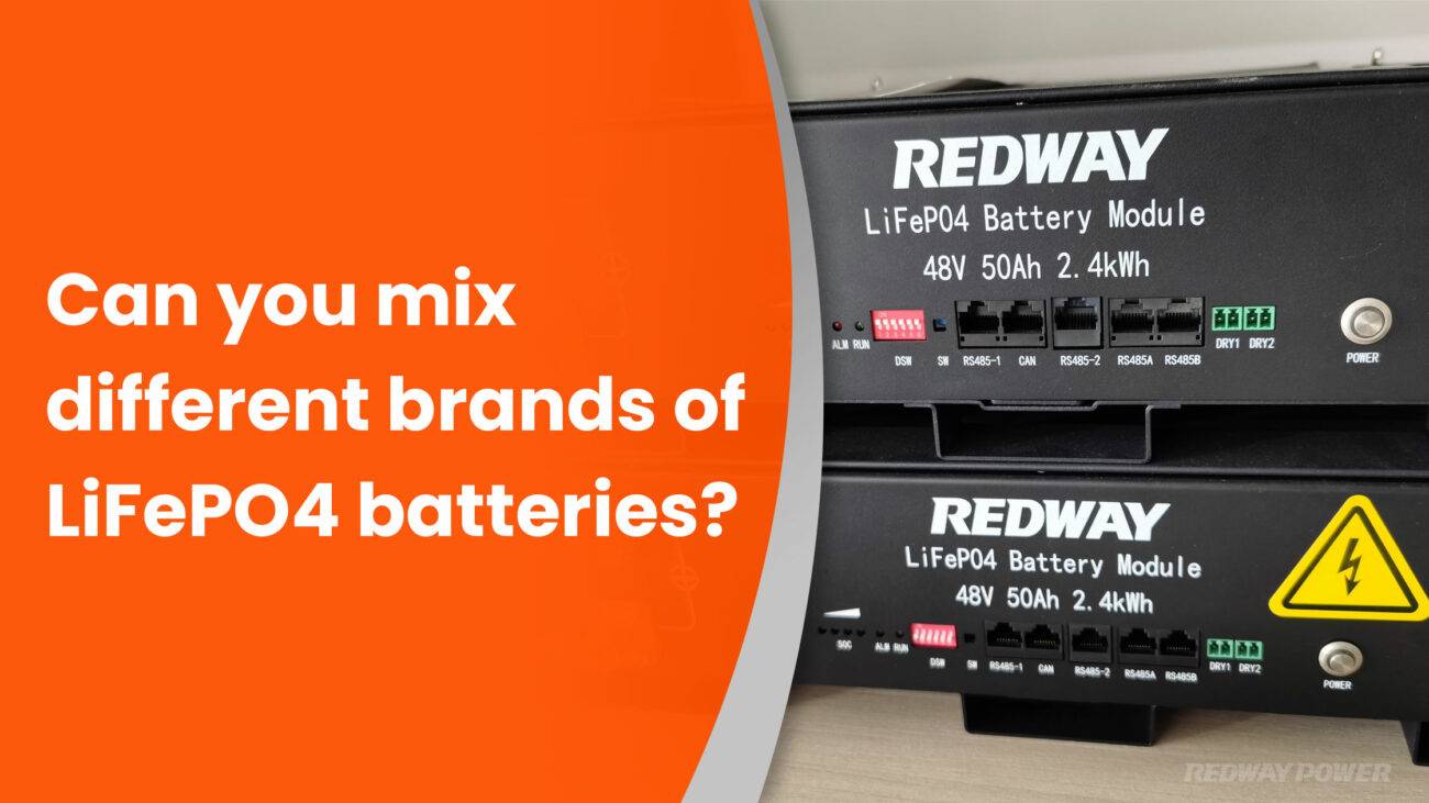 Can you mix different brands of LiFePO4 batteries 48v 50ah server rack battery redway factory