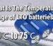 What Is The Temperature Range of LTO batteries? redway