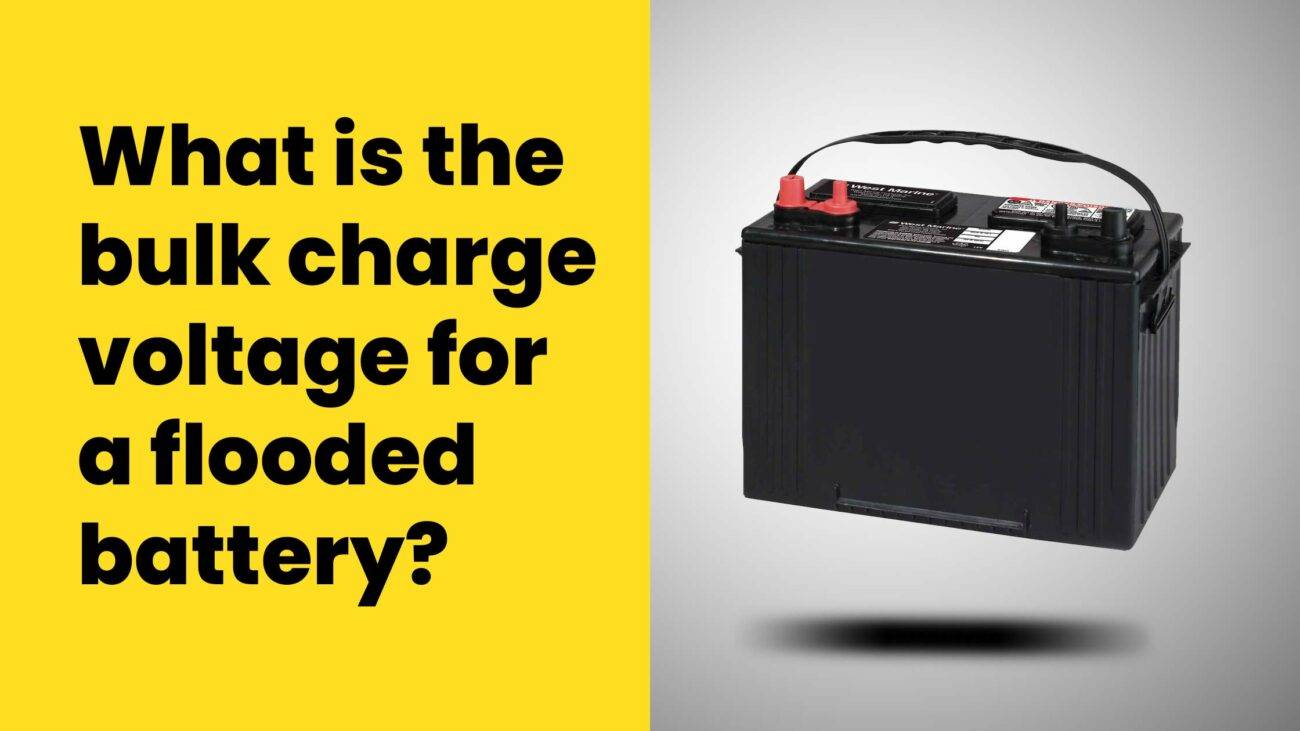 What is the bulk charging voltage for a flooded battery?