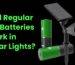 Will regular AA batteries work in solar lights?