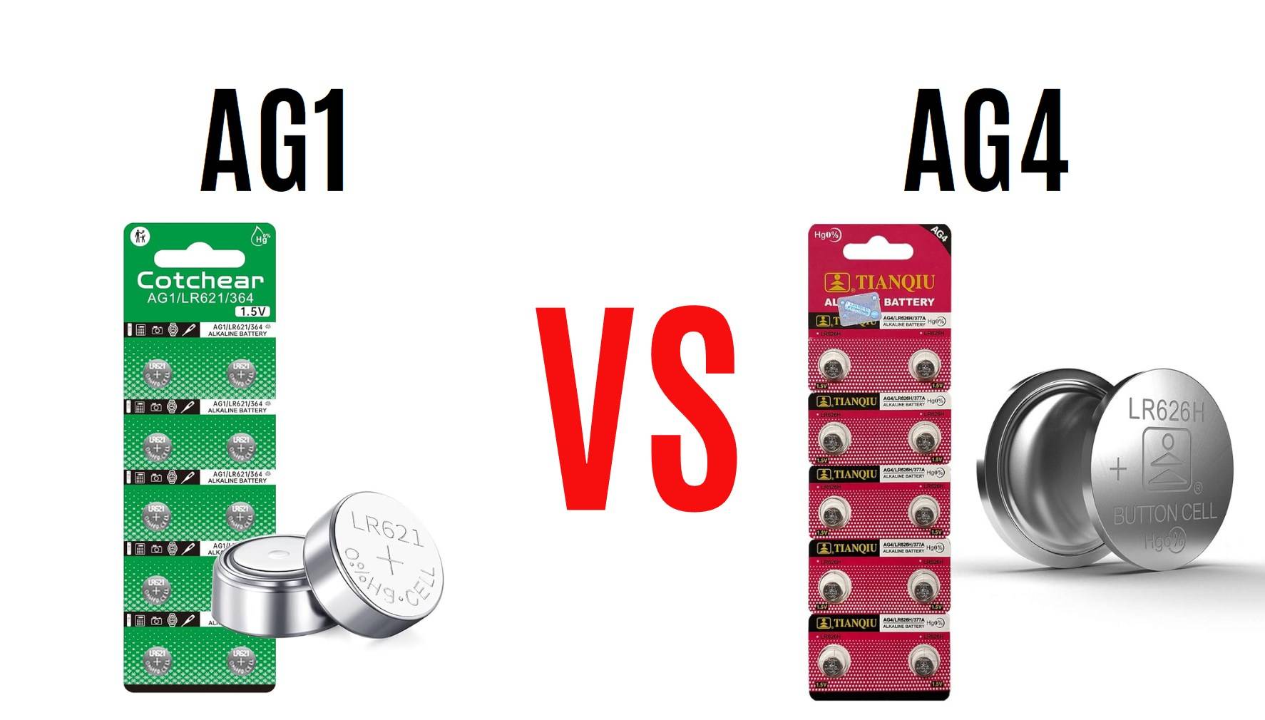Are AG1 and AG4 Batteries Interchangeable Redway Power