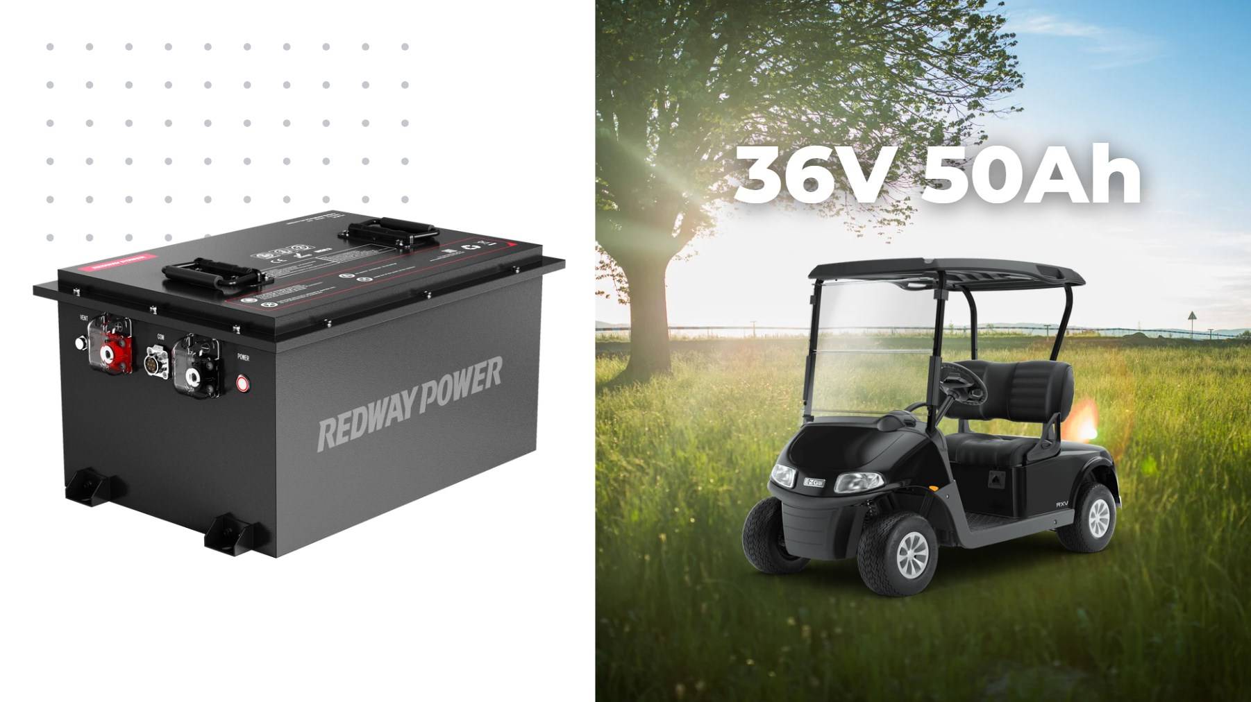 36 Volt EZ GO Golf Cart Lithium Battery Conversion Kit