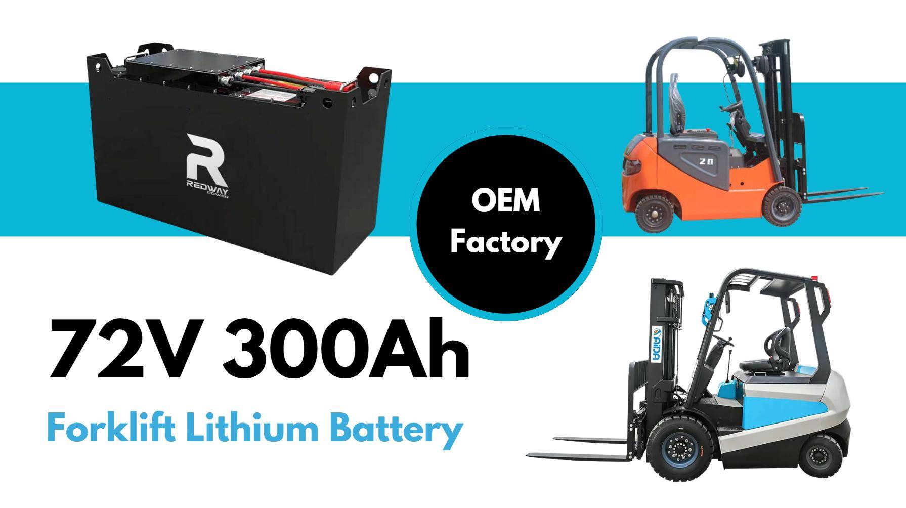 Best for Heavy-Duty Port Ops, Redway 72V 300Ah Forklift Lithium Battery