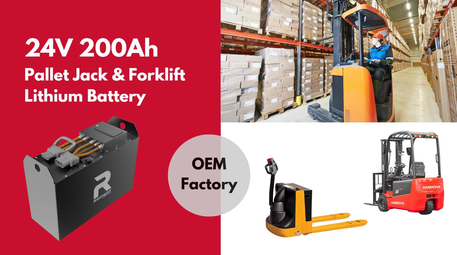 Best for Small Warehouses, Redway 24V 200Ah Forklift Lithium Battery