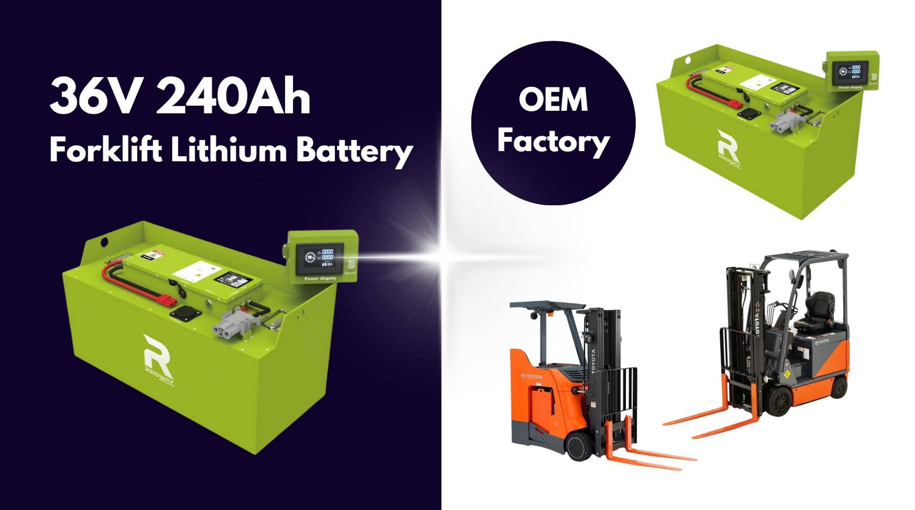 Best for Medium-Sized Enterprises, Redway 36V 240Ah Forklift Lithium Battery