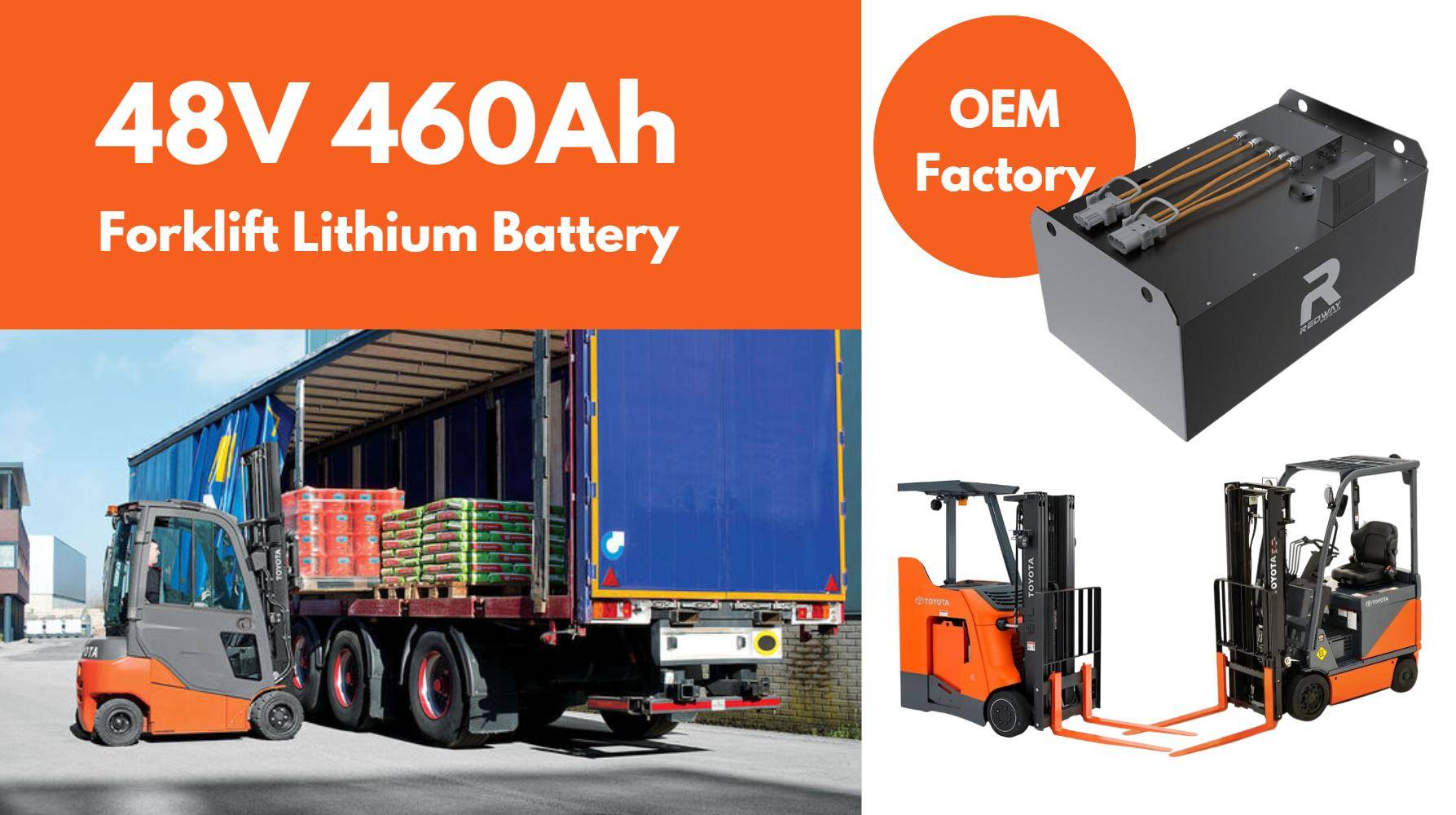 Best for Global Standards, Redway 48V 460Ah Forklift Lithium Battery