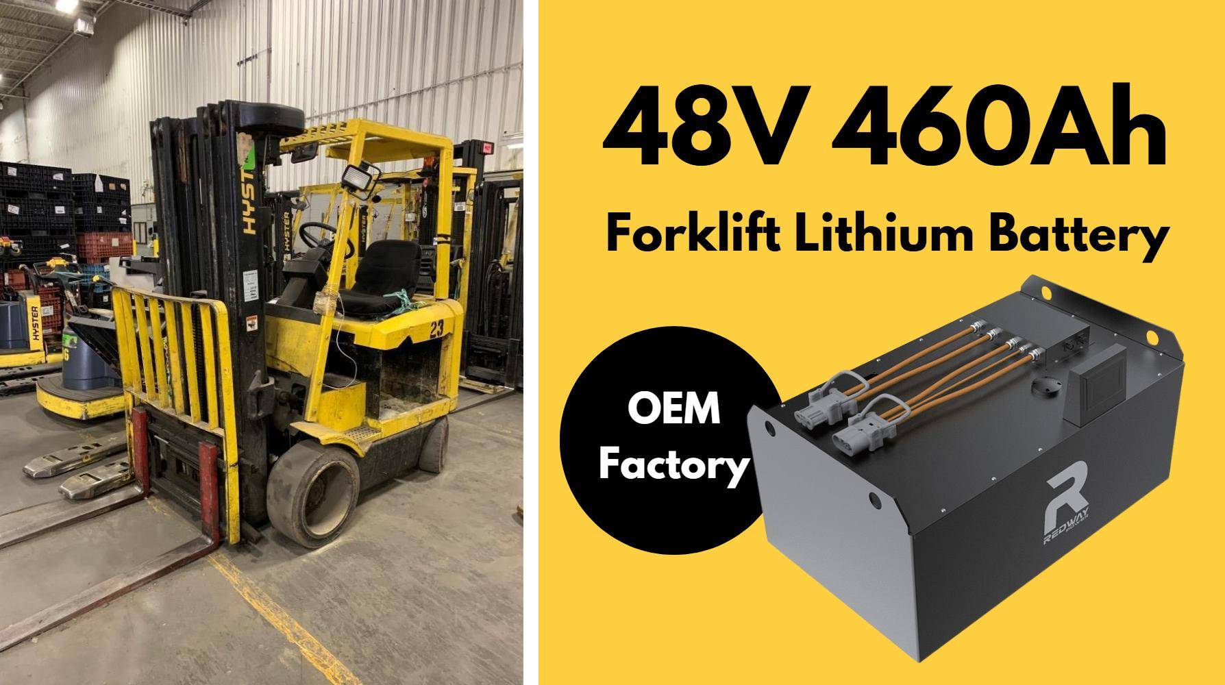 Best for High-Cycle Use, Redway 48V 460Ah Lithium Forklift Battery