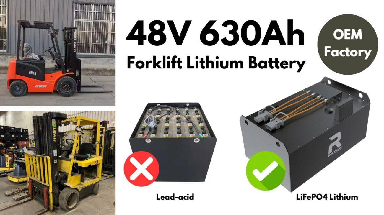 Best for Solar Storage, Redway 48V 630Ah Forklift Lithium Battery