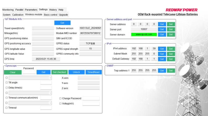 china rack-mounted telecom lithium battery oem factory snmp 4g gps