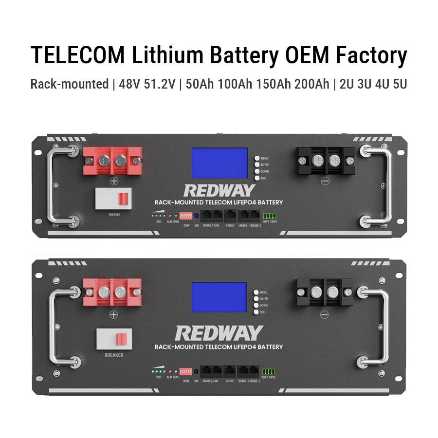 china rack-mounted telecom lithium battery oem factory 48v 100ah 150ah